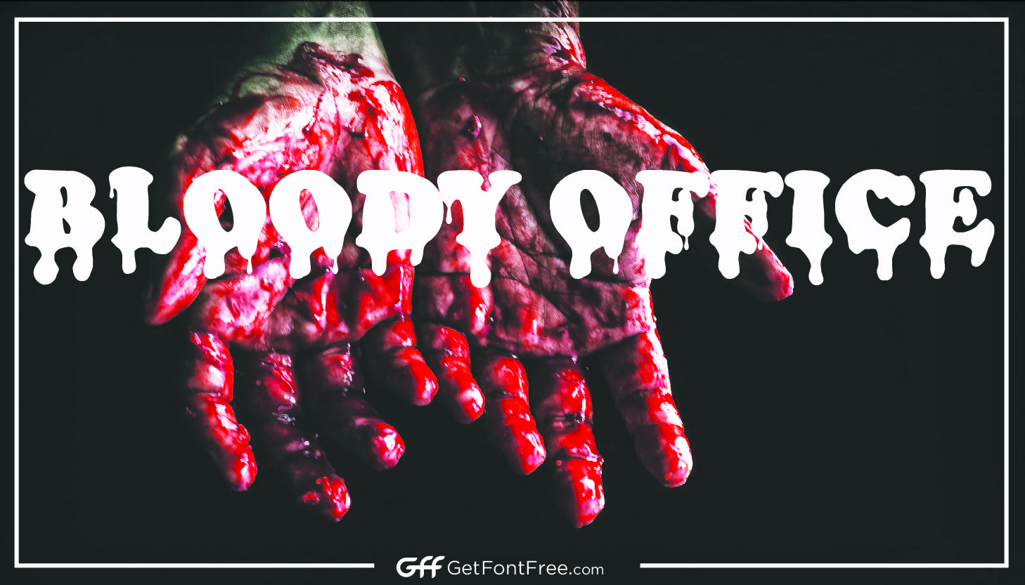 Bloody Office is likely a font with a horror or Halloween-style appearance, simulating the appearance of letters written or typed in blood. This font style may be used for horror, Halloween, or spooky-themed designs, or for adding a dramatic touch to text-based designs. The specific details of the Bloody Office font, such as the designer, foundry, style, file format, date released, license, and type, may vary.