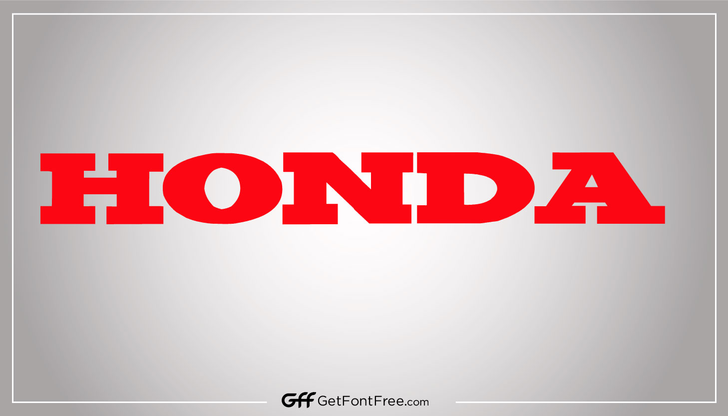 Honda Font a new logo typeface called Honda Logo Font was created by Sharkshock. It was created using the design of the Honda corporation logo. It works best for developing remarkable and distinctive characteristics. 52 different glyphs make up more than 250 characters in this elegant design.
