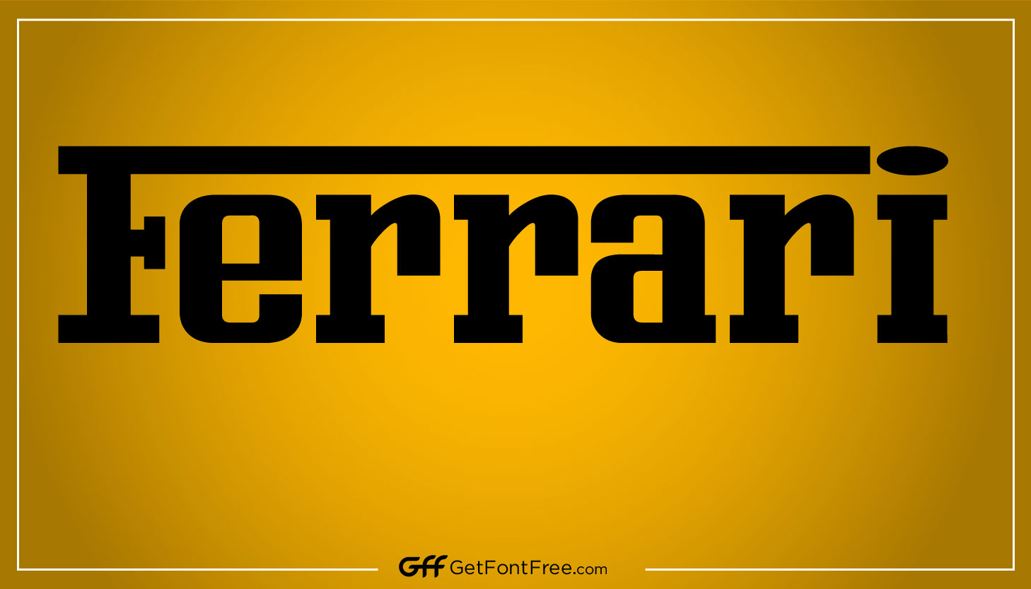 Welcome to Ferrari Font! Enzo Ferrari founded the sports automobile manufacturer Ferrari in the middle of 1929. This company's racing helped it get a lot of market traction. Right now, we're talking about the typeface that Ferrari picked for their logo. There are 226 characters in all.