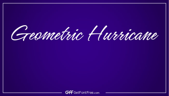 Geometric Hurricane Font is a unique and modern typeface that features clean lines, sharp edges, and geometric shapes. It is a sans-serif font that was first introduced by designer Tyfomono in 2019. The font draws its inspiration from the chaotic yet beautiful nature of hurricanes. The geometric shapes and angles of the letters are meant to evoke the powerful and dynamic energy of a hurricane. The font’s name, “Geometric Hurricane,” reflects this inspiration.
