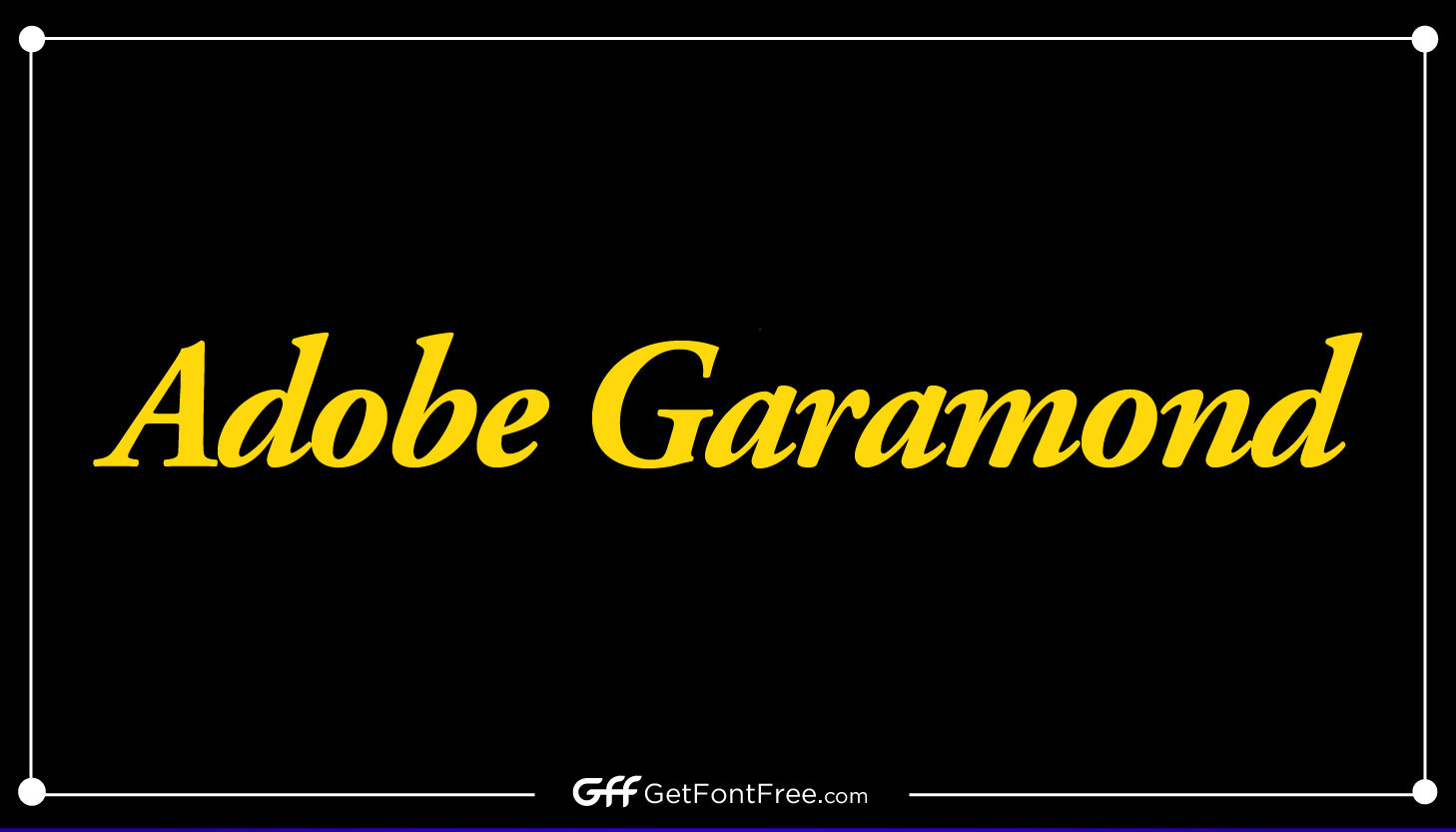 Adobe Garamond Font Free