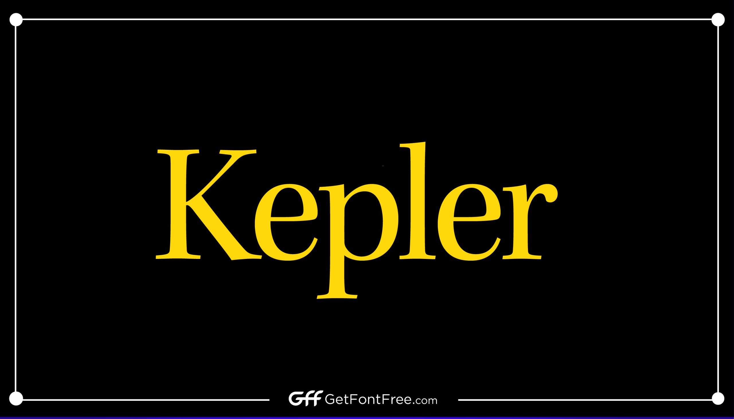 Kepler Font is a serif typeface designed by Robert Slimbach and released by Adobe in 1991. It is named after Johannes Kepler, a German mathematician, and astronomer. Their design of Kepler is influenced by the typefaces used in 16th-century publications in Germany, such as those by Johannes Kepler himself. The font has since become a popular choice for book design and other text-heavy applications.