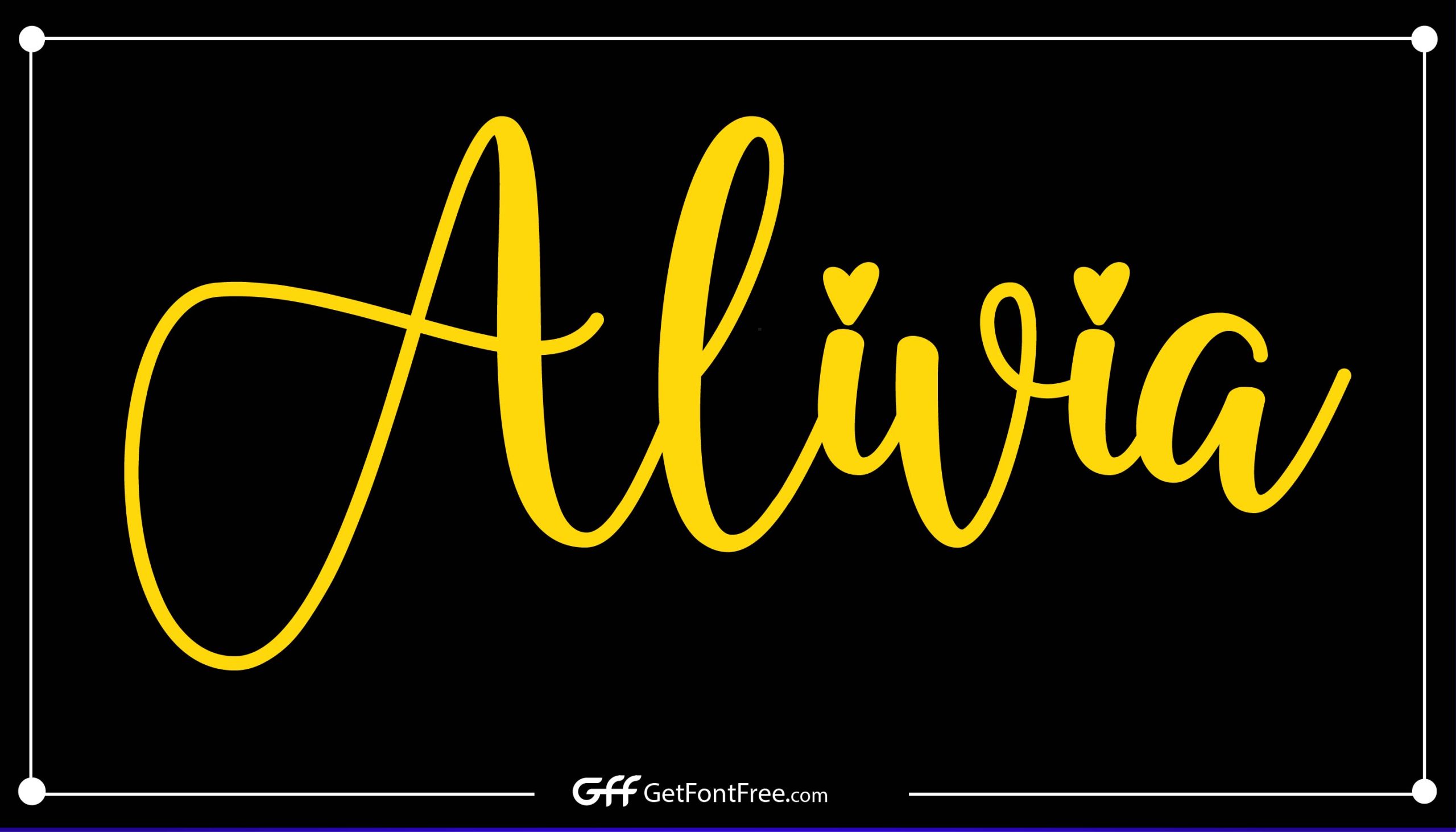 Alivia Font Free